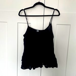 Black Old Navy peplum tank